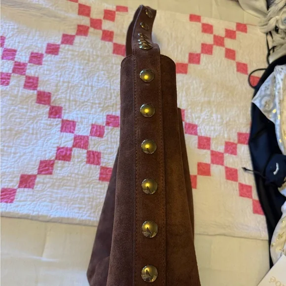 Madewell Rich Brown Suede Shoulder Bag - Picture 2 of 3